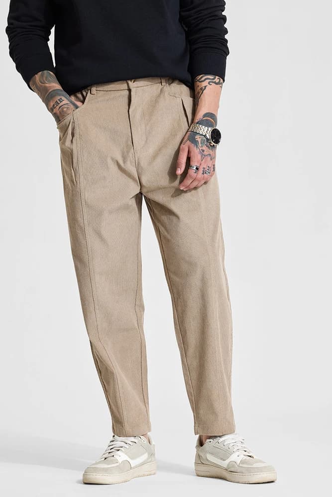 Relaxed Fit Polyester Solid Trousers