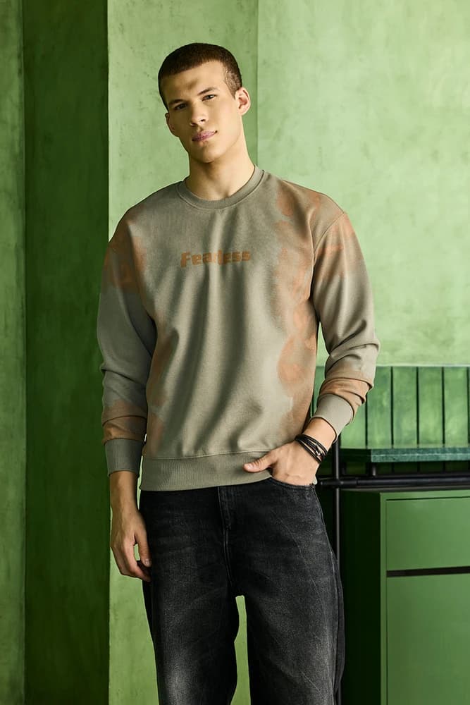 Relaxed Fit Cotton Graphic Print Sweatshirts