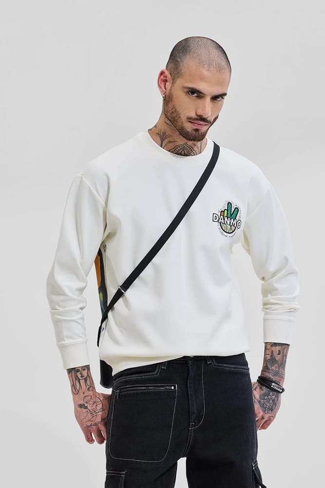 Relaxed Fit Cotton Graphic Print Sweatshirts