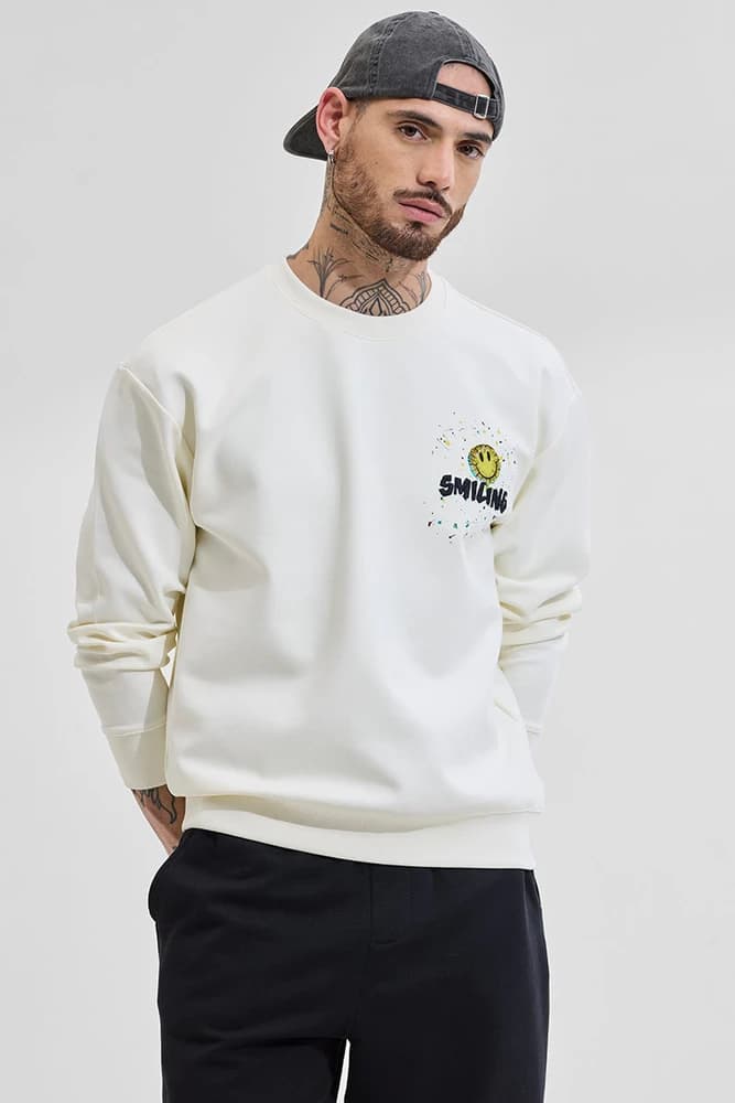 Relaxed Fit Cotton Graphic Print Sweatshirts