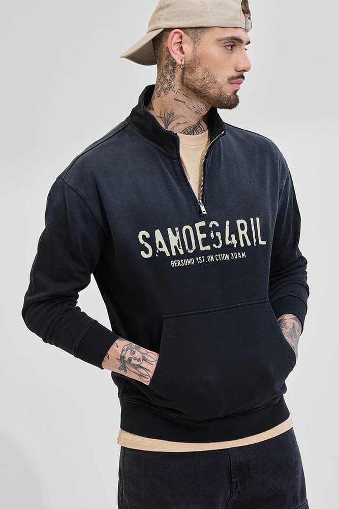 Relaxed Fit Cotton Graphic Print Sweatshirts