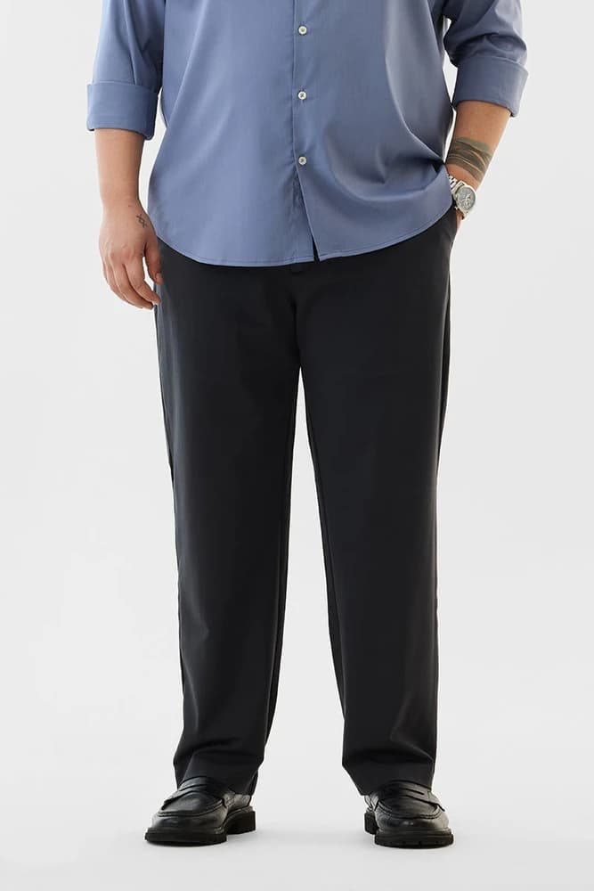 Regular Fit Rayon Plain Trousers