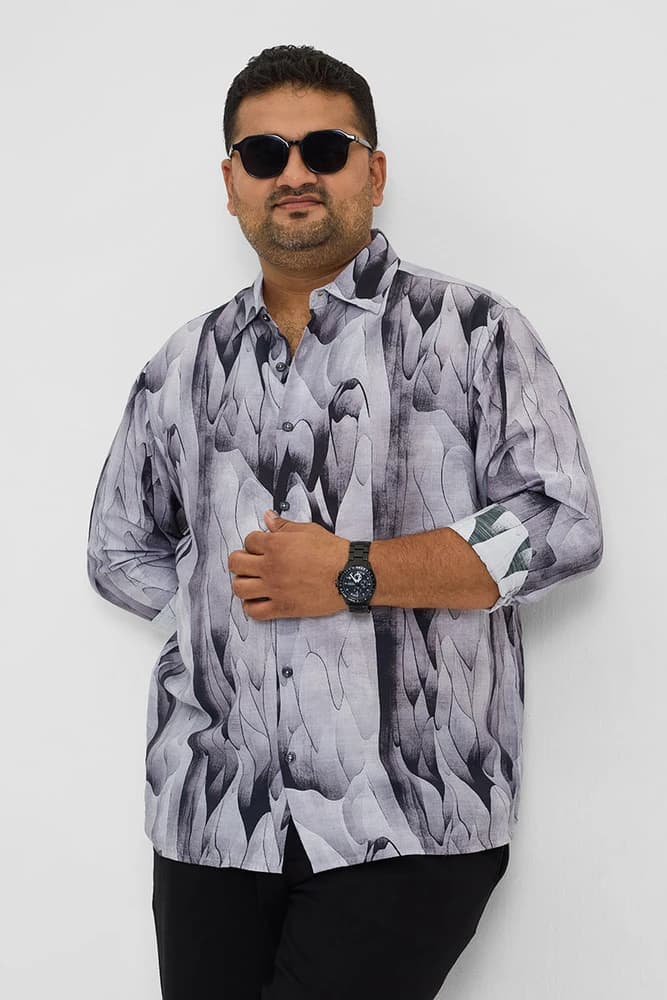 Regular Fit Rayon Printed, Abstract Shirts