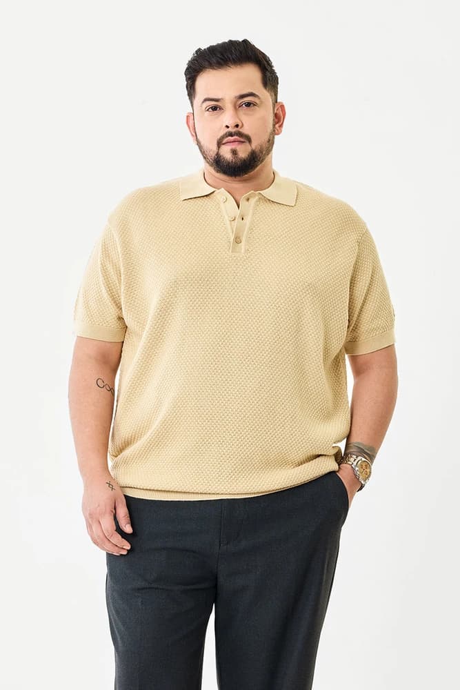 Regular Fit Cotton Textured T-Shirts