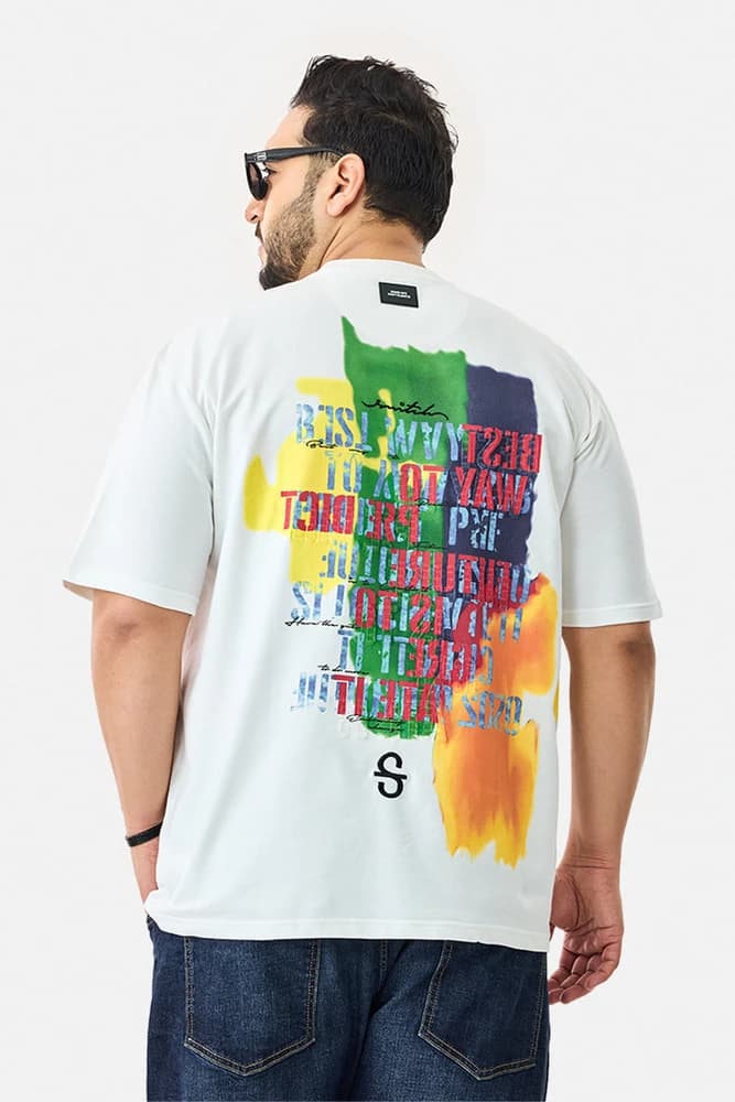 Oversized Fit Cotton Graphic Print T-Shirts