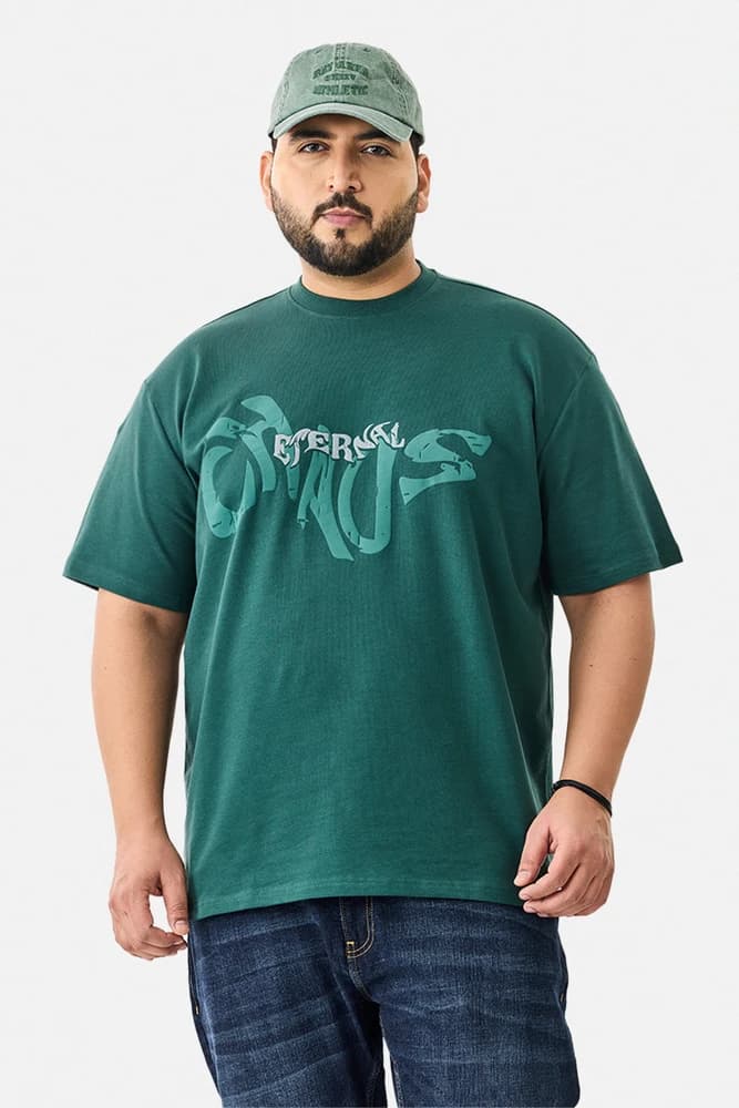 Oversized Fit Cotton Graphic Print T-Shirts
