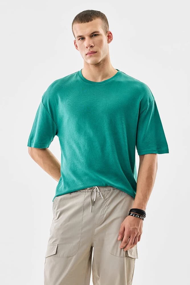 Oversized Fit Cotton Plain T-Shirts
