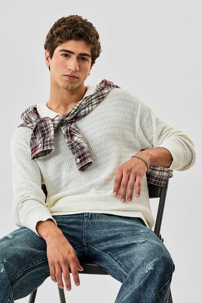 Relaxed Fit Cotton Textured T-Shirts