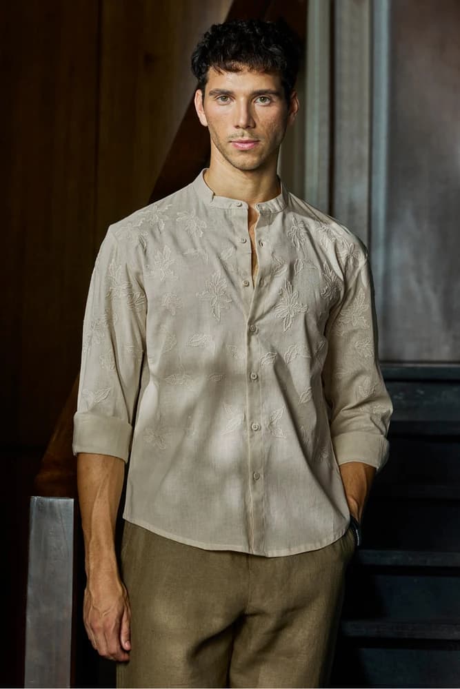 Regular Fit Cotton Embroidered Shirts