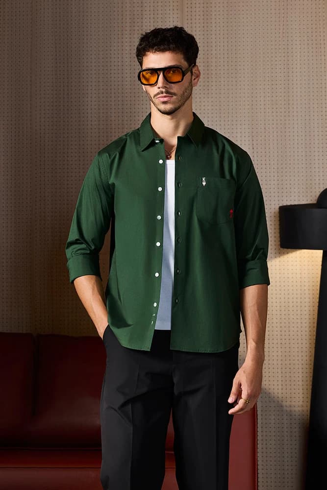 Regular Fit Cotton Embroidered Shirts