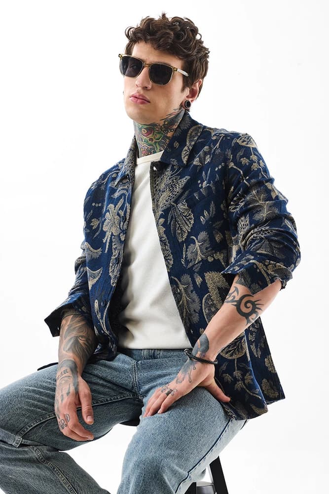 Relaxed Fit Cotton Floral Overshirt
