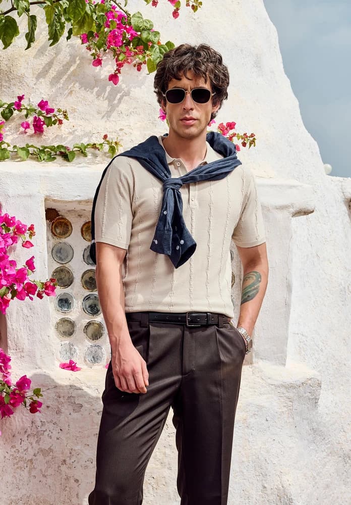 Regular Fit Cotton Textured T-Shirts
