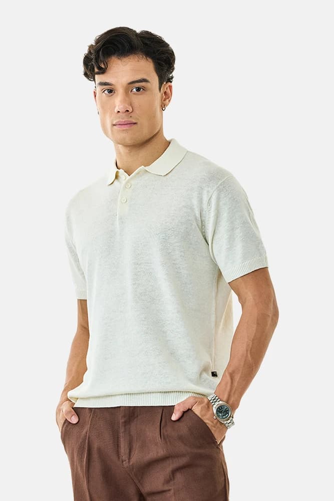 Regular Fit Linen Plain T-Shirts