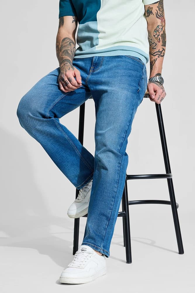 Regular Fit Cotton Clean Look Jeans