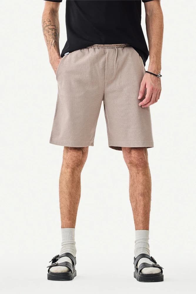 Regular Fit Polyester Textured Shorts