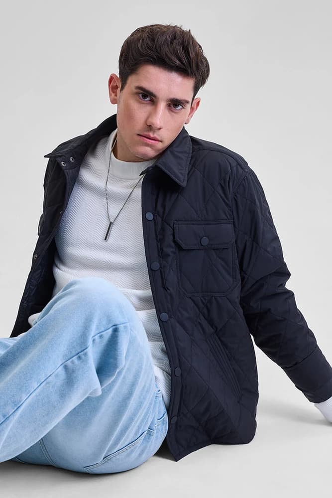 Relaxed Fit Polyester Plain Jackets
