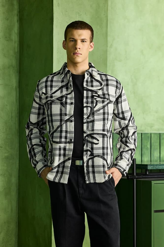 Relaxed Fit Others Checks Overshirt