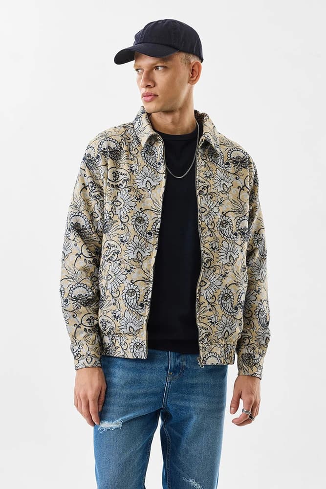 Relaxed Fit Cotton Floral Jackets