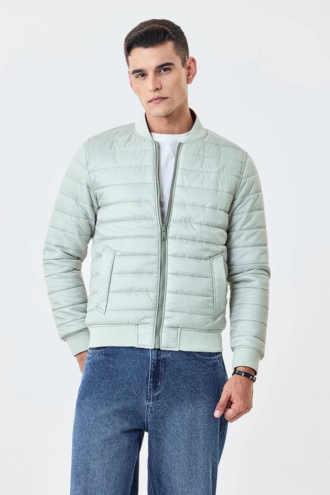Regular Fit Polyester Textured Jackets