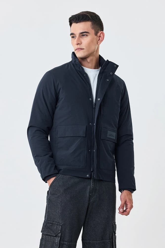 Regular Fit Polyester Plain Jackets