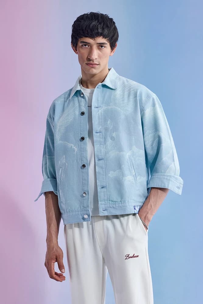 Relaxed Fit Cotton Abstract Jackets