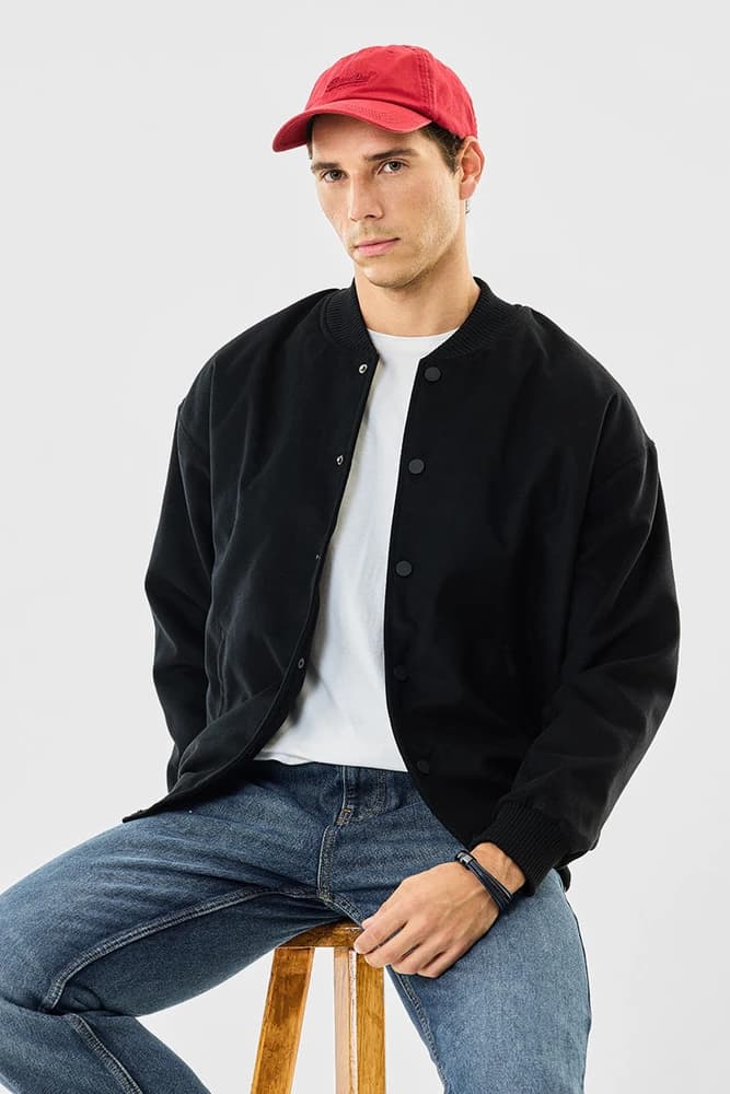 Relaxed Fit Polyester Plain Jackets