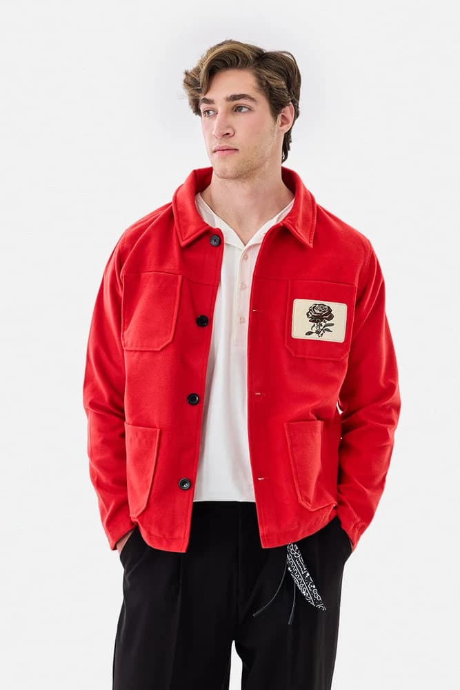 Regular Fit Polyester Embroidered Jackets