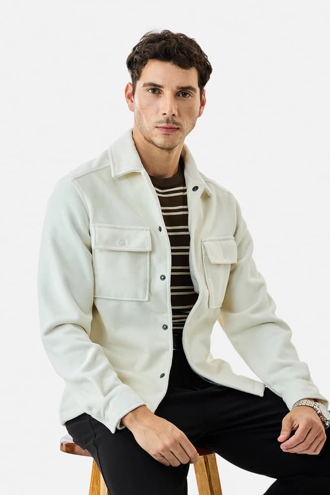 Regular Fit Polyester Plain Jackets