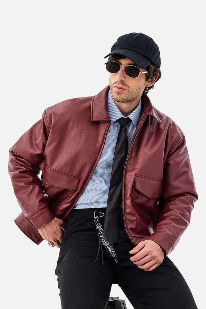 Relaxed Fit Polyester Plain Jackets