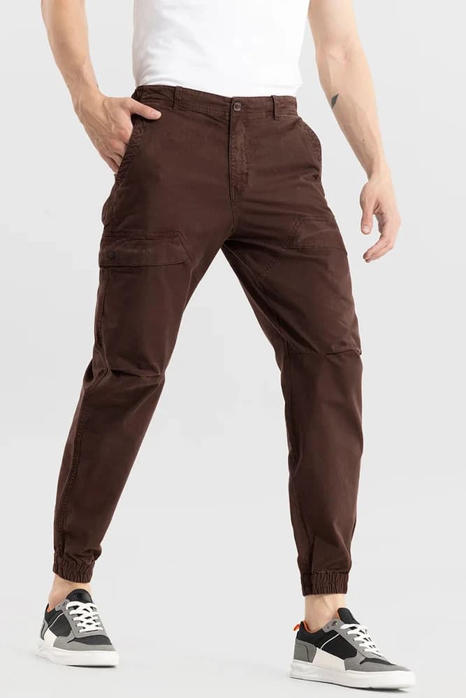 Relaxed Fit Cotton Plain Cargo Pants