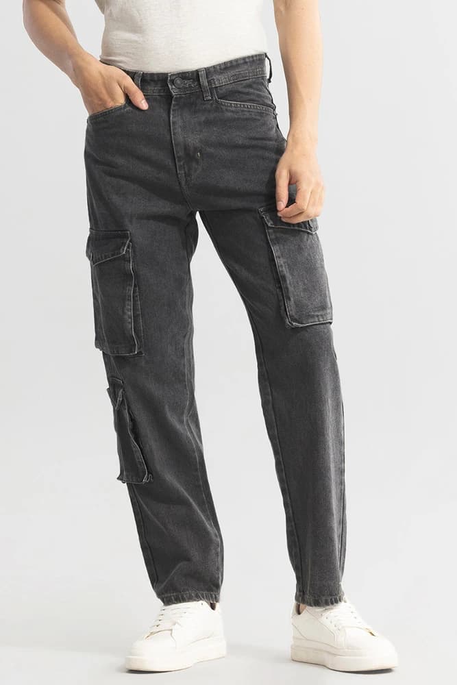 Regular Fit Cotton Plain Cargo Pants