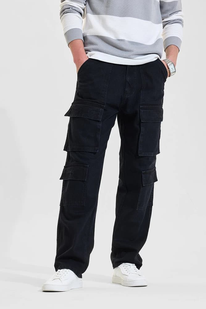 Relaxed Fit Cotton Clean Look Jeans
