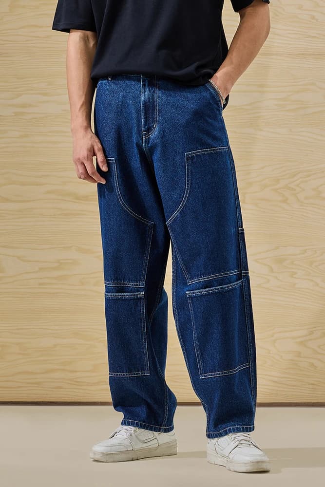 Baggy Fit Polyester Plain Cargo Pants
