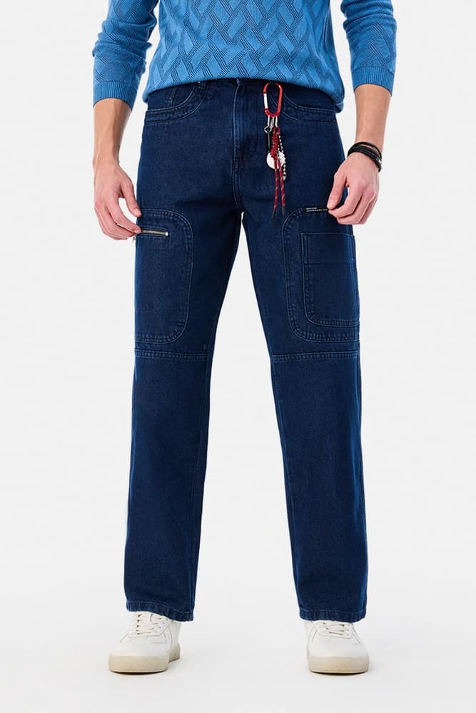 Regular Fit Cotton Plain Cargo Pants