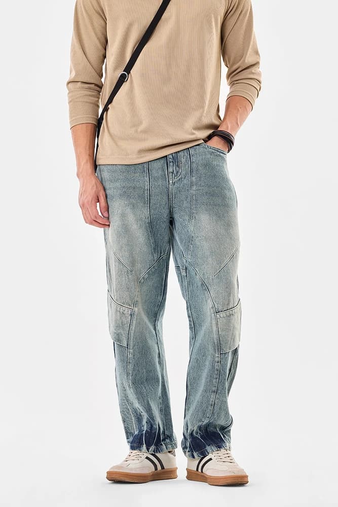 Relaxed Fit Cotton Distressed Cargo Pants