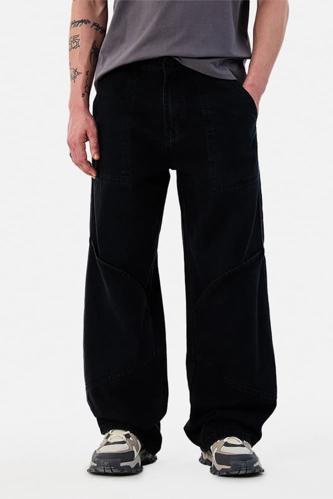 Baggy Fit Cotton Plain Cargo Pants