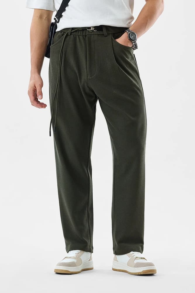 Baggy Fit Polyester Plain Trousers
