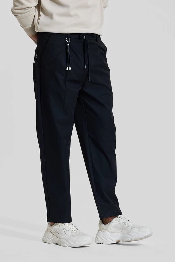 Relaxed Fit Polyester Solid Trousers