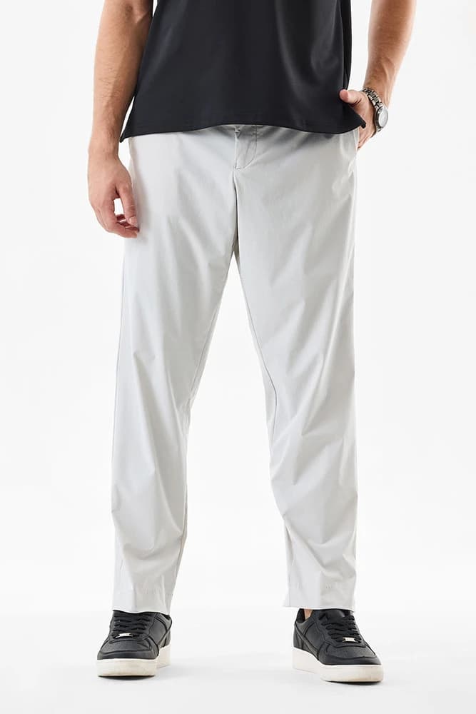 Regular Fit Nylon Plain Trousers