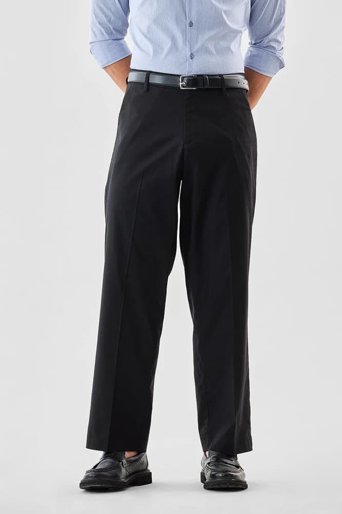 Regular Fit Cotton Plain Trousers