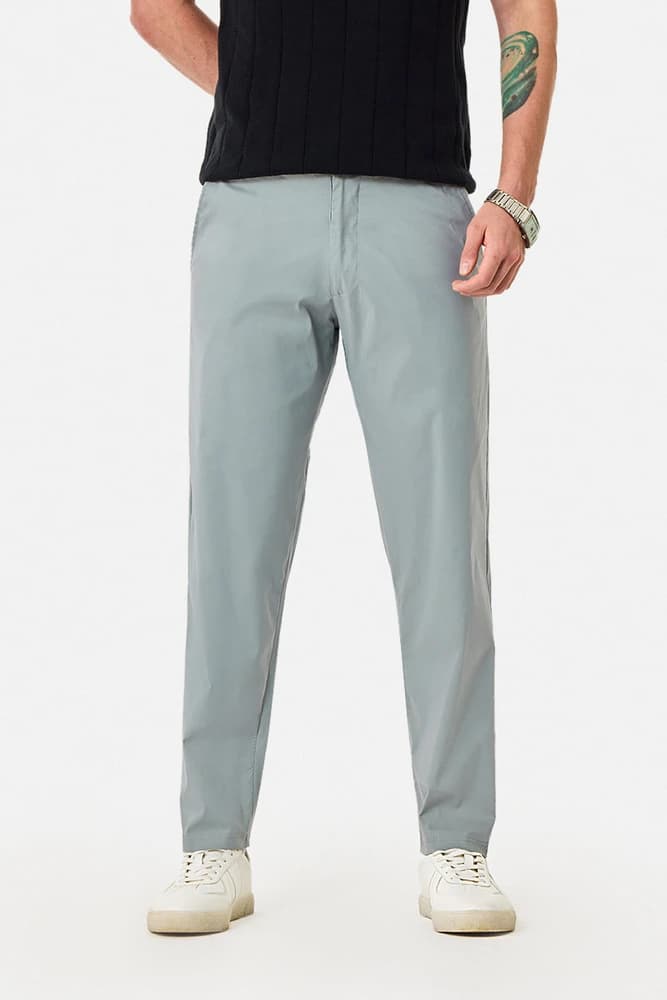 Regular Fit Cotton Plain Trousers