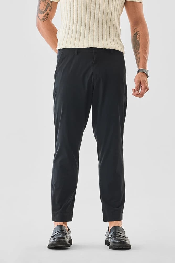 Slim Fit Rayon Plain Trousers