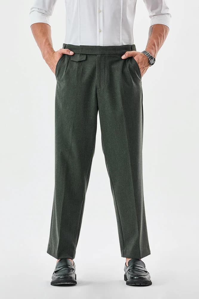 Relaxed Fit Polyester Self-Design Trousers