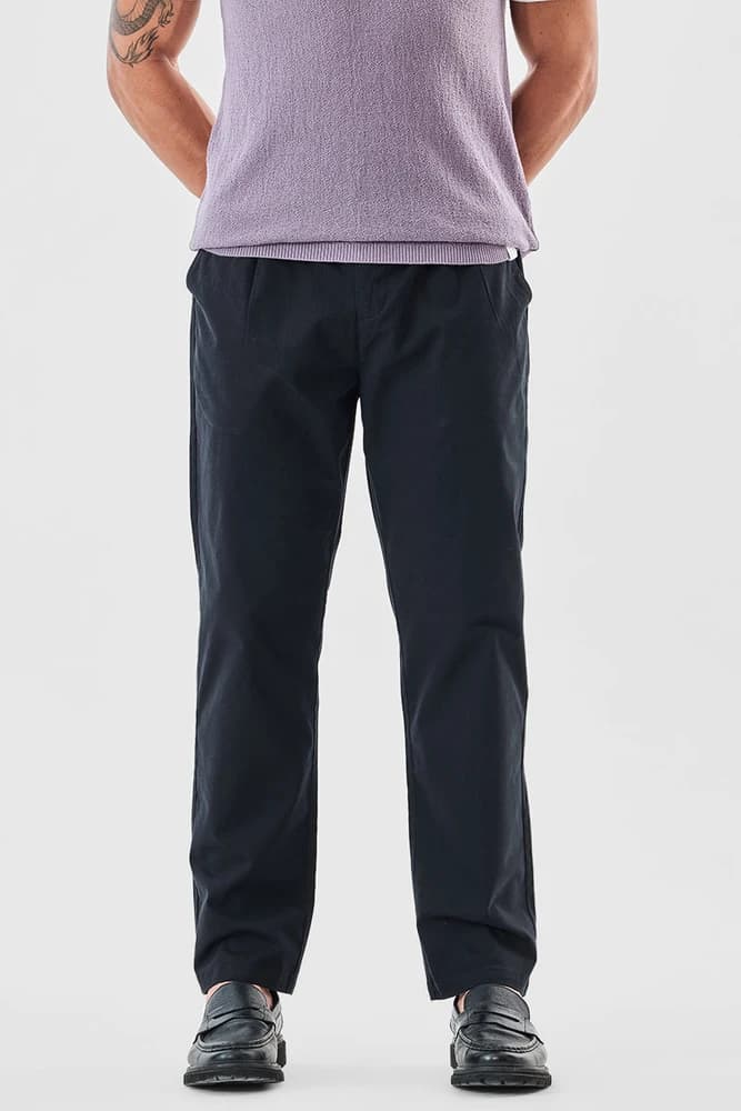 Carrot Fit Cotton Plain Trousers