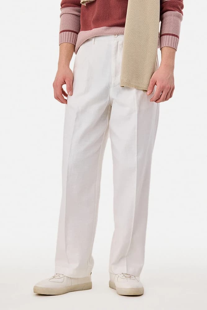 Baggy Fit Cotton Plain Trousers