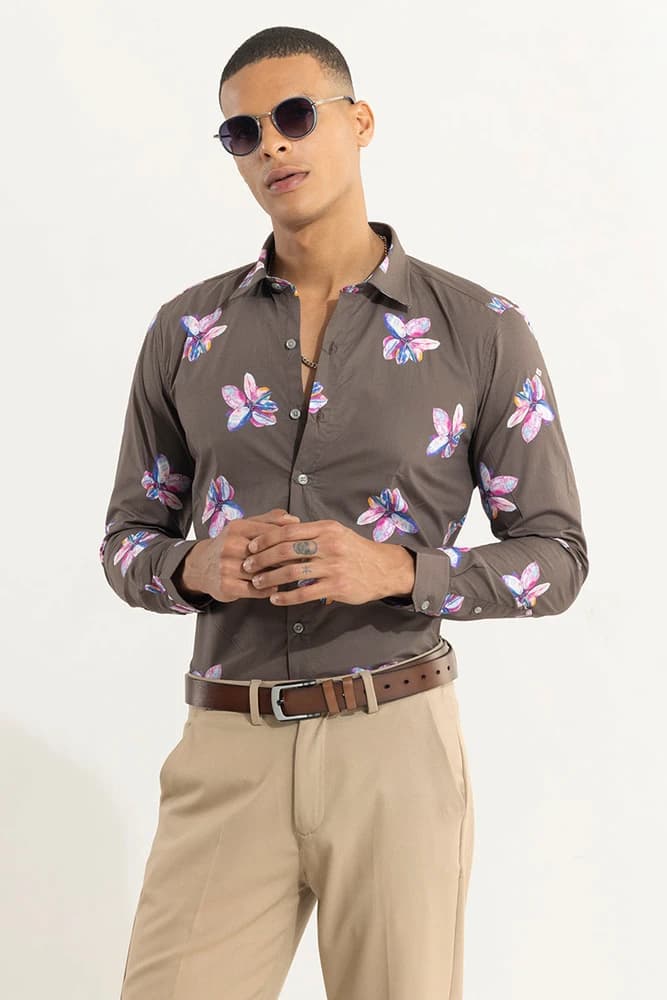Slim Fit Cotton Printed, Floral Shirts