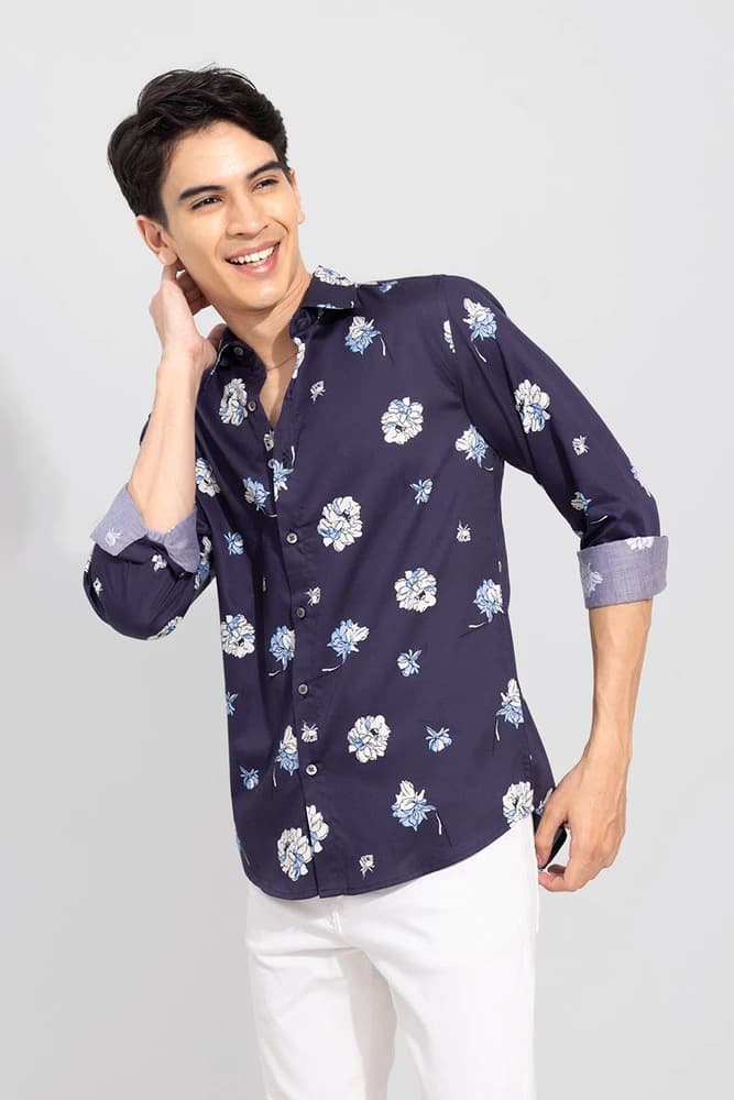 Slim Fit Cotton Printed, Floral Shirts