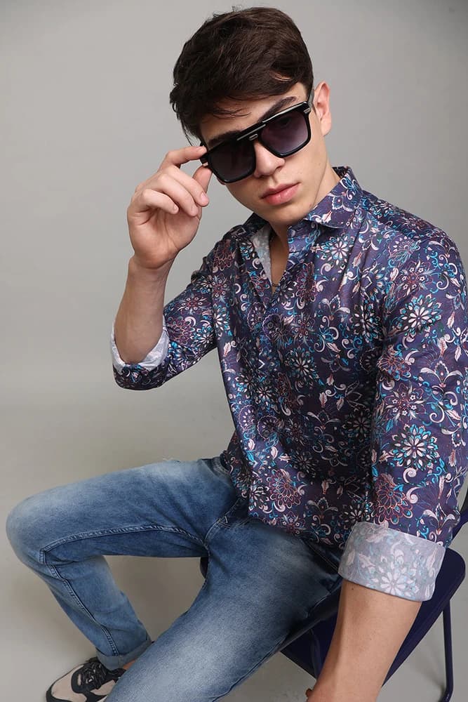 Slim Fit Cotton Printed, Floral Shirts