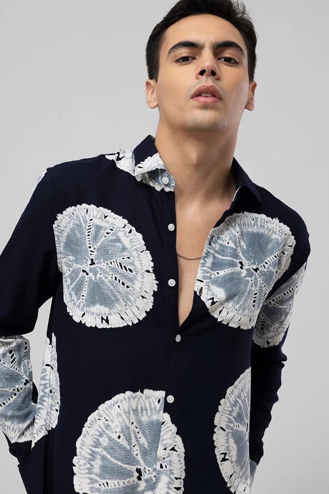 Slim Fit Rayon Printed, Abstract Shirts