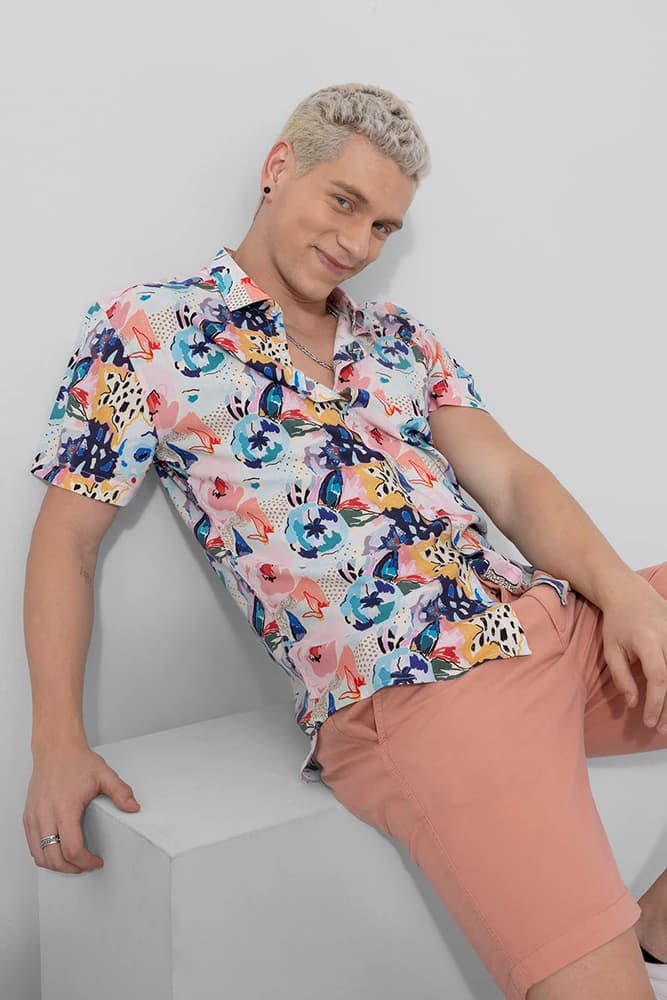Slim Fit Rayon Printed, Floral Shirts